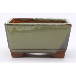 bonsai pot yokn059v3 green square frontal view