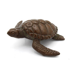 Japanese copper-bronze tenpai 75 turtle