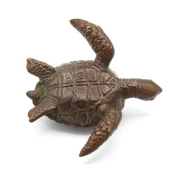 Japanese copper-bronze tenpai 75 turtle view 3