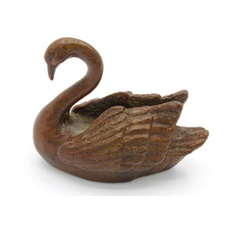 Japanese copper-bronze tenpai 76 swan
