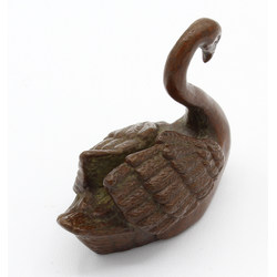 Japanese copper-bronze tenpai 76 swan view 3