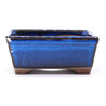 bonsai pot yokn060a rectangular blue frontal view