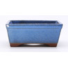 bonsai pot yokn060a rectangular blue frontal view 2