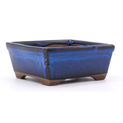 bonsai pot yokn060a rectangular blue lateral view 2