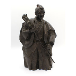 Figura antigua japonesa de bronce macizo FIG01