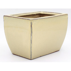 bonsai pot G23BA white rectangular lateral view