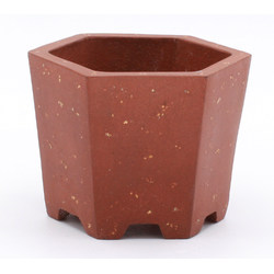 bonsai pot MN187 hexagonal frontal view