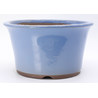bonsai pot yokn015aa round yokkaichi blue frontal view