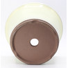 bonsai pot yokn015ab round white yokkaichi back view