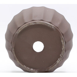 maceta bonsái yokn025a Yokkaichi circular sin esmaltar vista trasera