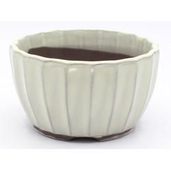 bonsai pot yokn027a white round Yokkaichi aereal view