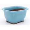 Bonsai pot YOKN029 blue Yokkaichi lateral view