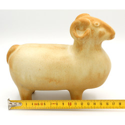 Figura japonesa cerámica FIG04 carnero zodiaco vista 2