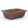 bonsai pot jtap1579 Seto rectangular unglazed lateral view