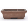 bonsai pot jtap1579 Seto rectangular unglazed frontal view
