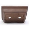bonsai pot jtap1579 Seto rectangular unglazed back view