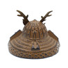 Old Japanese figure C5 samurai helmet view 2