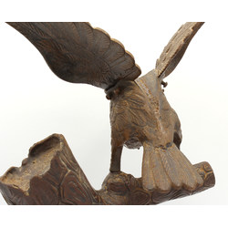 Figura antigua japonesa de hierro FIG08 halcón vista 7