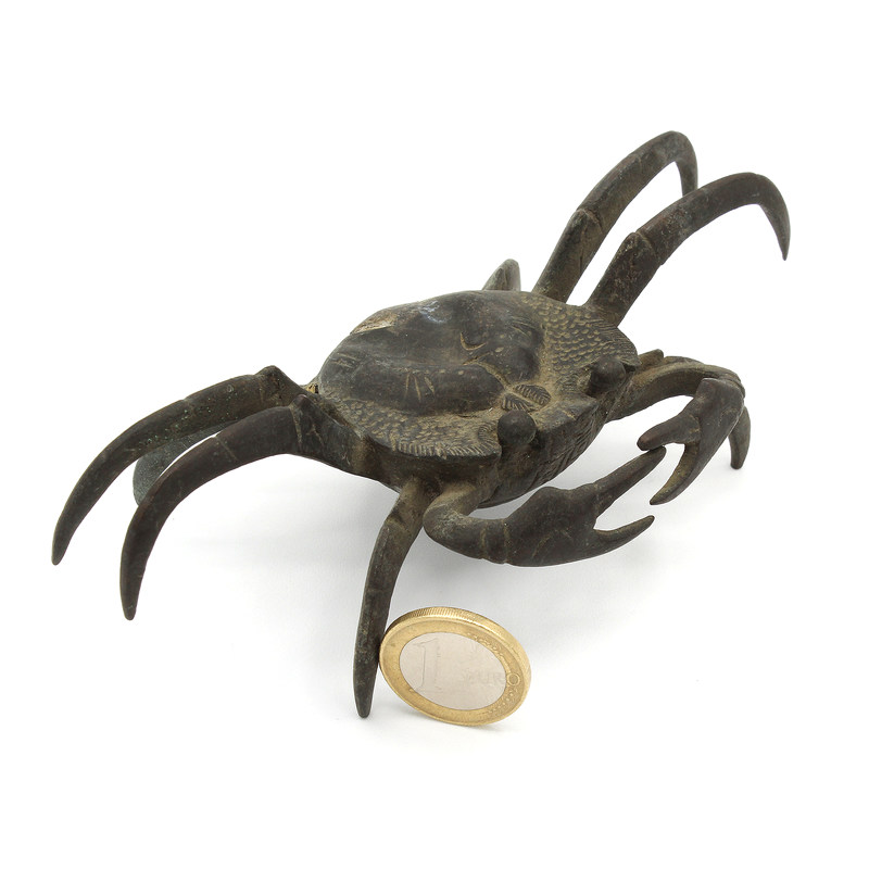 Japanese antique bronze tenpai 99 crab