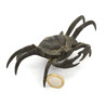 Japanese antique bronze tenpai 99 crab view 2