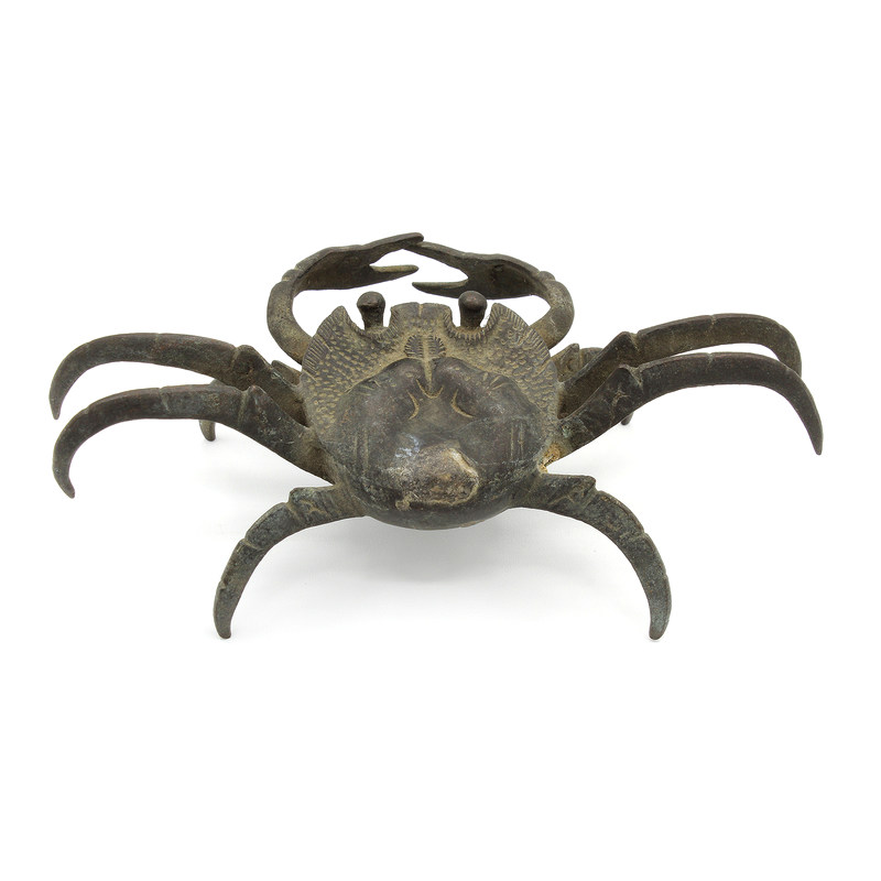 Japanese antique bronze tenpai 99 crab