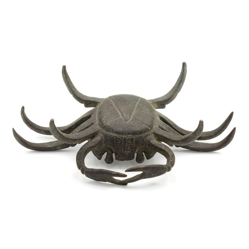 Japanese antique bronze tenpai 99 crab