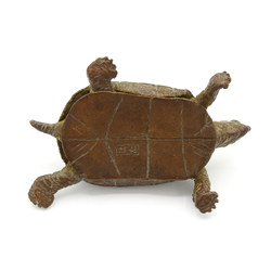 Japanese copper-bronze tenpai 101 turtle view 3