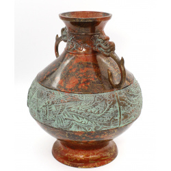 Japanese vintage bronze vase JAR10 view 2