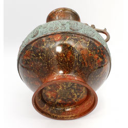 Japanese vintage bronze vase JAR10 view 4