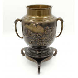 Antique Japanese bronze censer INC13