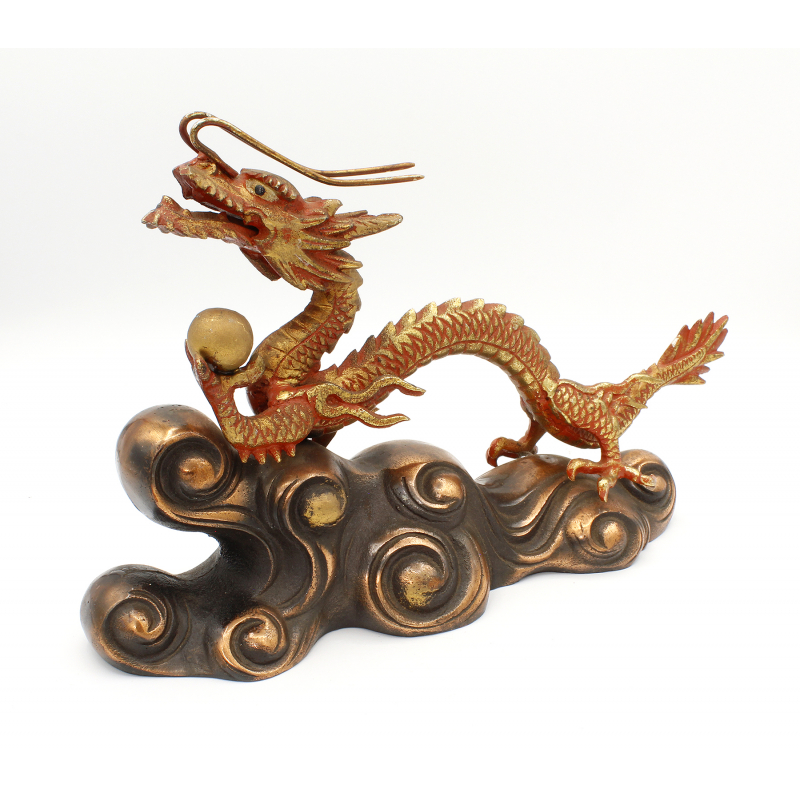 Antique Japanese metal figurine DR2 dragon