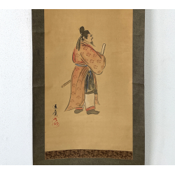 Kakemono old Japanese painting 21 samurai view 2