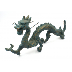 Figura antigua japonesa de bronce DR3 dragón