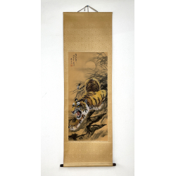 Kakemono pintura antigua japonesa 72 tigre