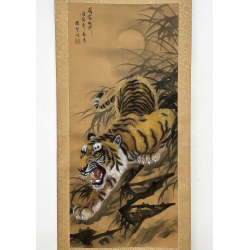 Kakemono pintura antigua japonesa 72 tigre vista 2