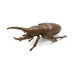 Japanese copper-bronze tenpai 137 rhino-beetle