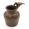 Japanese copper-bronze tenpai 144 jar and bird