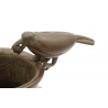Japanese copper-bronze tenpai 144 jar and bird view 2