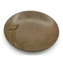 Tenpai-bandeja japonés cobre-bronce 147 plato-águila