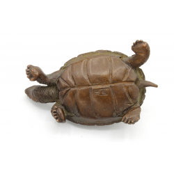 Japanese copper-bronze tenpai 148 turtle view 3