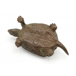 Japanese copper-bronze tenpai 149 turtle view 3