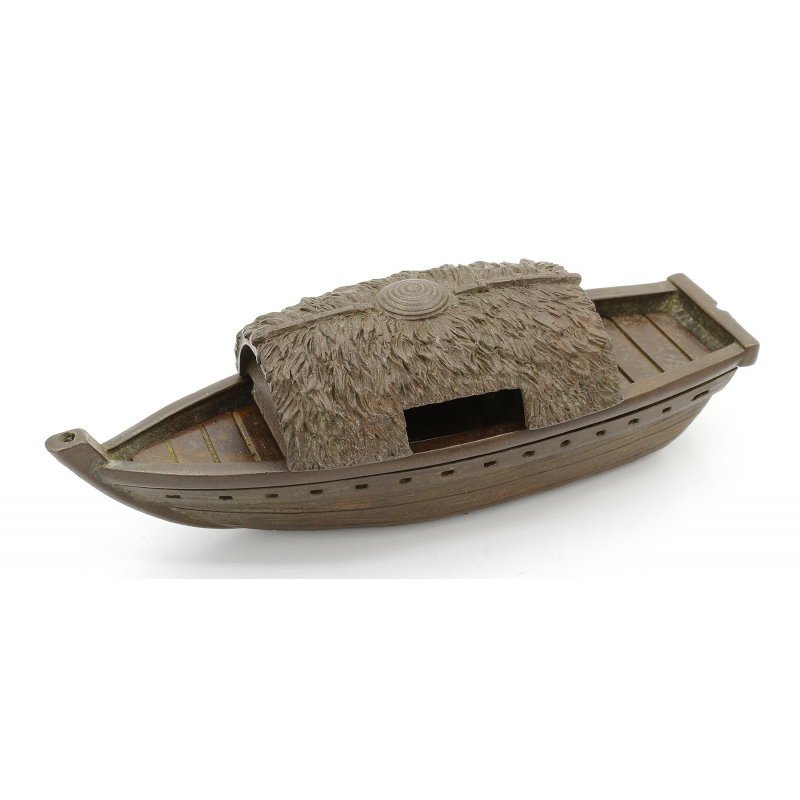 Japanese copper-bronze tenpai-censer 159 boat