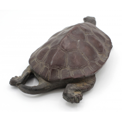 Figura antigua japonesa XL de metal FIG19 tortuga vista 3