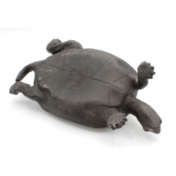 Figura antigua japonesa XL de metal FIG19 tortuga vista 4