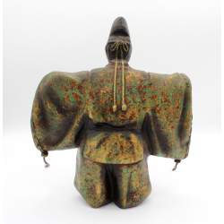 Japanese antique bronze figure FIG30 monk view 3