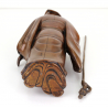 Japanese antique bronze figure FIG34 monk view 4