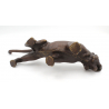 Figura japonesa bronce FIG38 tigre del zodiaco chino vista 5