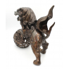 Japanese broce Foo lion -Komainu- figure FIG43 view 3