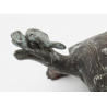 Figura antigua de bronce FIG46 tortuga vista 2