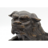 Japanese bronze Foo lion -Komainu- figure FIG47 view 3